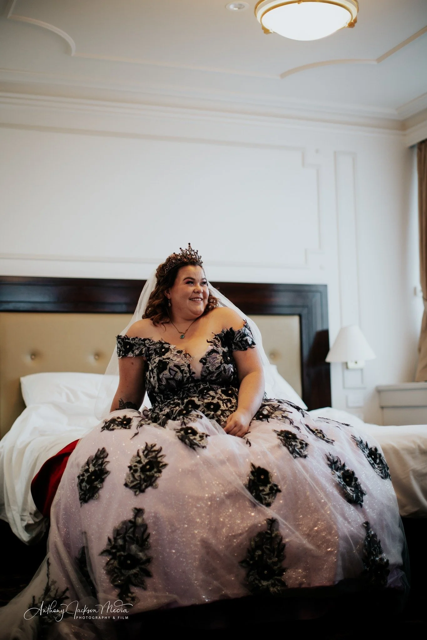 Purple white wedding dress plus size online